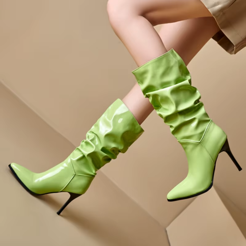 Noir Pleated Stilettos