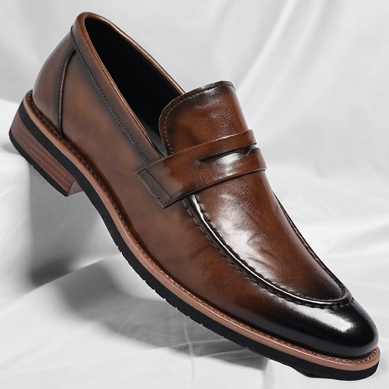Montovani Leather Penny Loafers