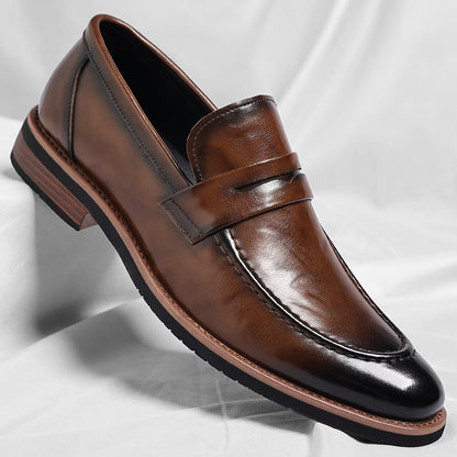 Montovani Leather Penny Loafers