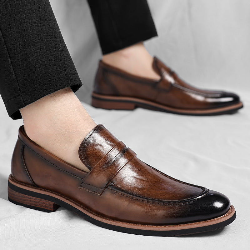 Montovani Leather Penny Loafers
