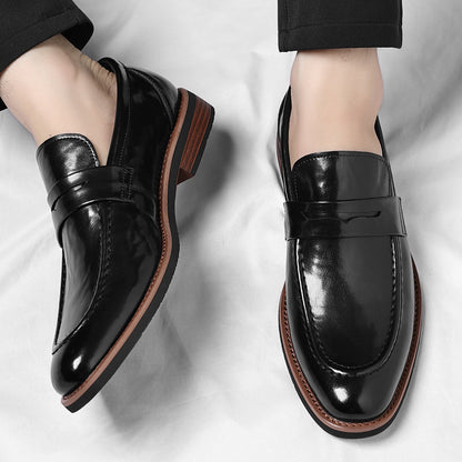 Montovani Leather Penny Loafers
