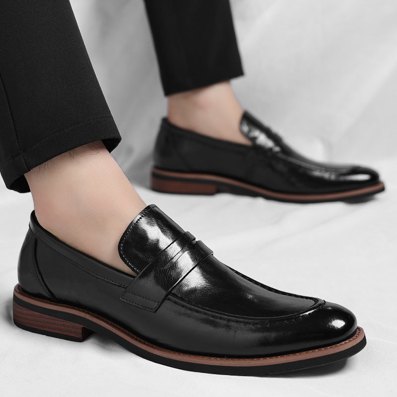 Montovani Leather Penny Loafers
