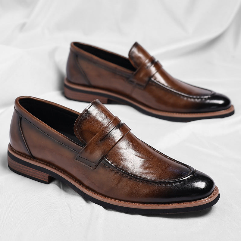 Montovani Leather Penny Loafers