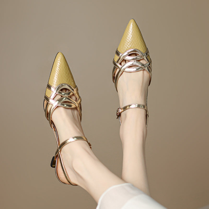 Serata Genuine Leather Heels