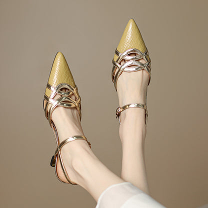Serata Genuine Leather Heels
