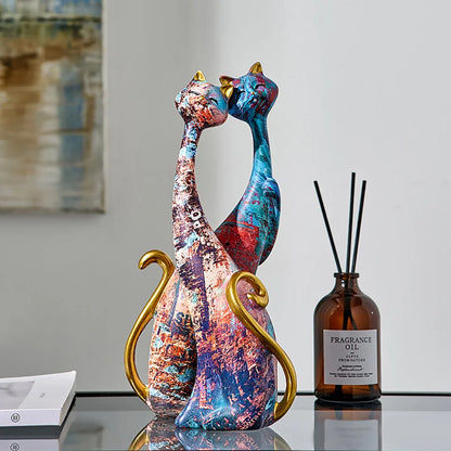 Artista Cat Sculpture Pair