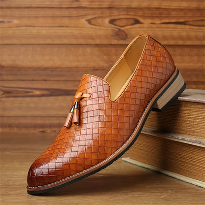 Prestige Weave Leather Moccasins