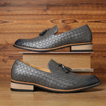 Prestige Weave Leather Moccasins