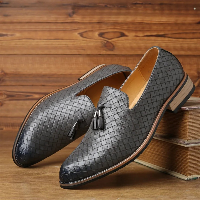 Prestige Weave Leather Moccasins