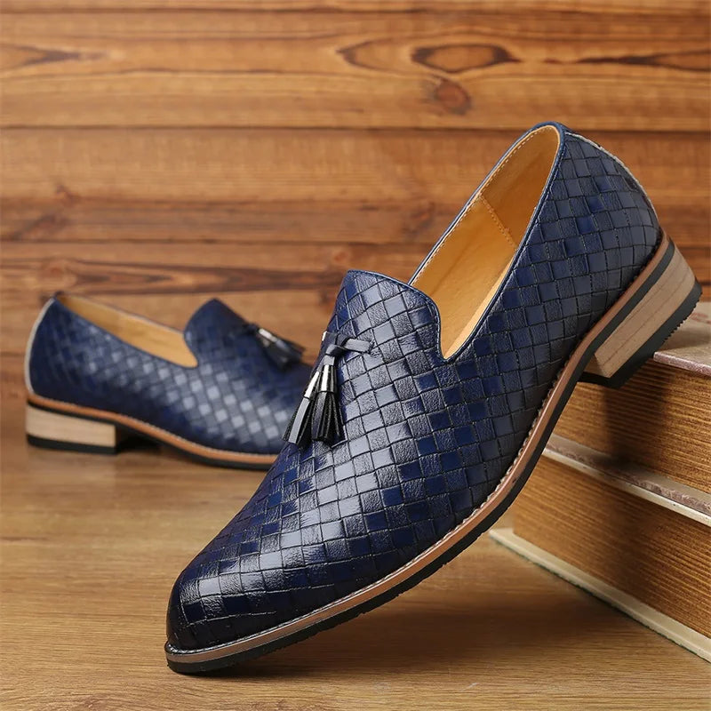 Prestige Weave Leather Moccasins