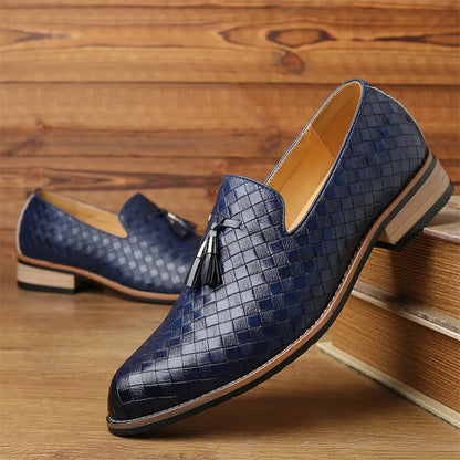 Prestige Weave Leather Moccasins