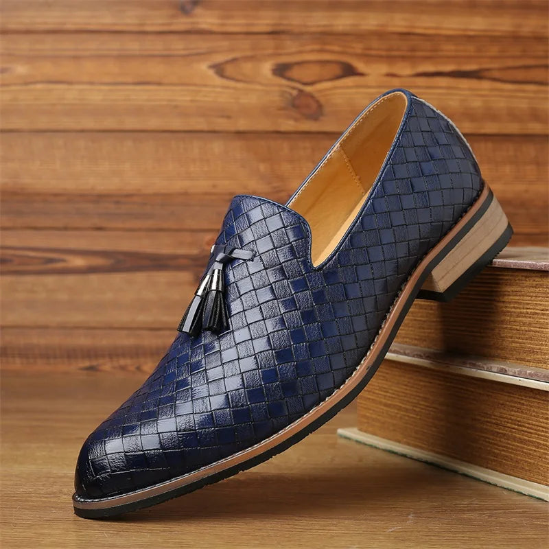 Prestige Weave Leather Moccasins