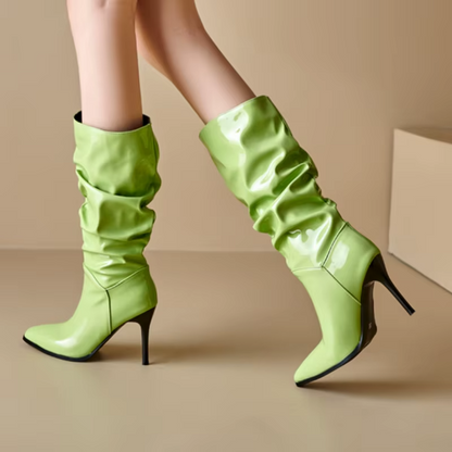 Noir Pleated Stilettos