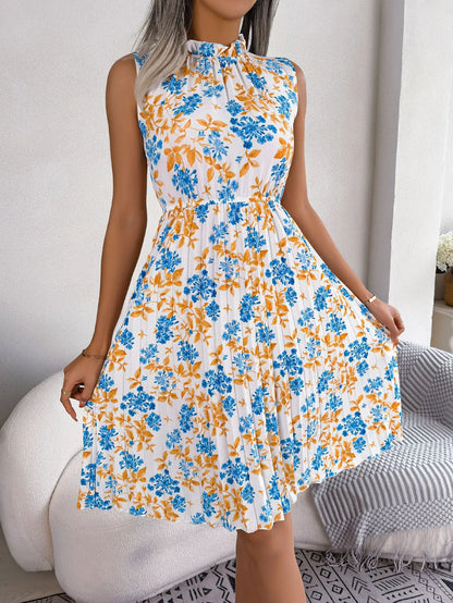 Floral Fantasy Pleated Sundress