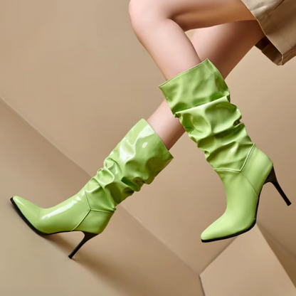 Noir Pleated Stilettos