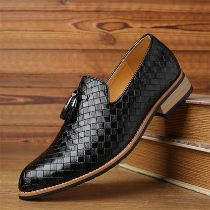 Prestige Weave Leather Moccasins