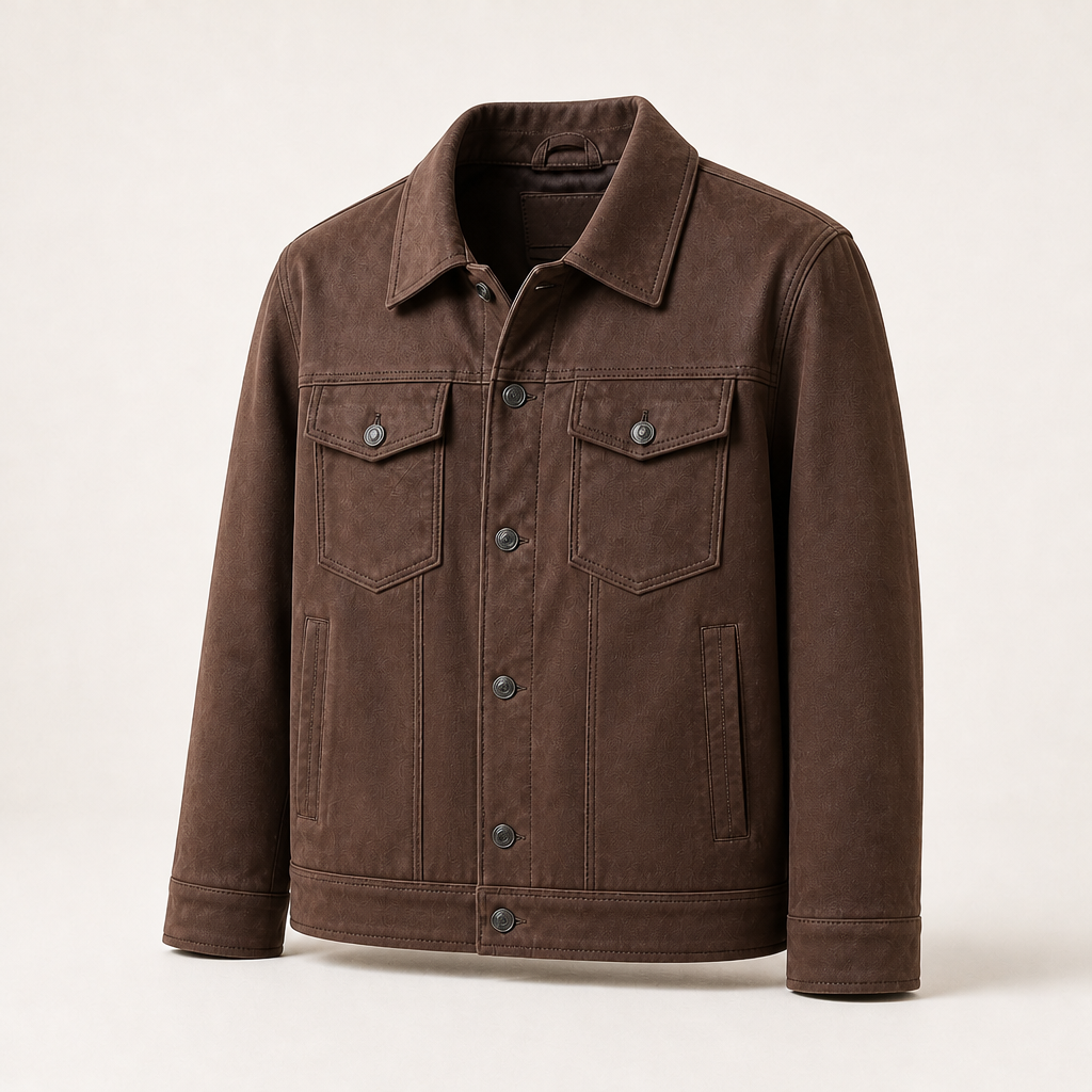 Back view of Baxter Men's Suede Workwear Jacket