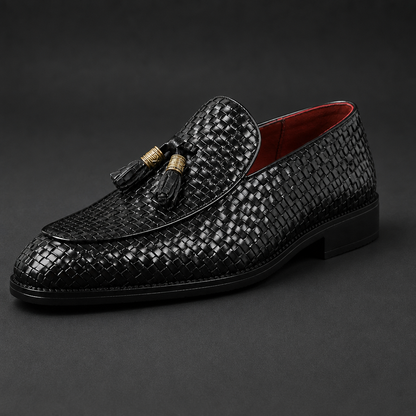 Callum Leather Loafers — Black