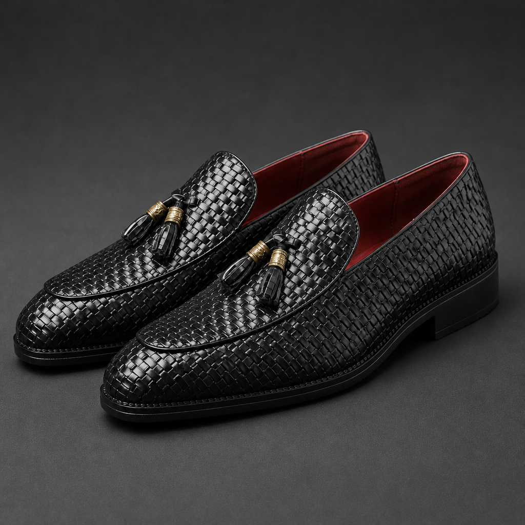 Callum Leather Loafers — Black