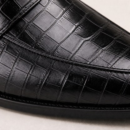 Dorian Modern Leather Loafers — Black