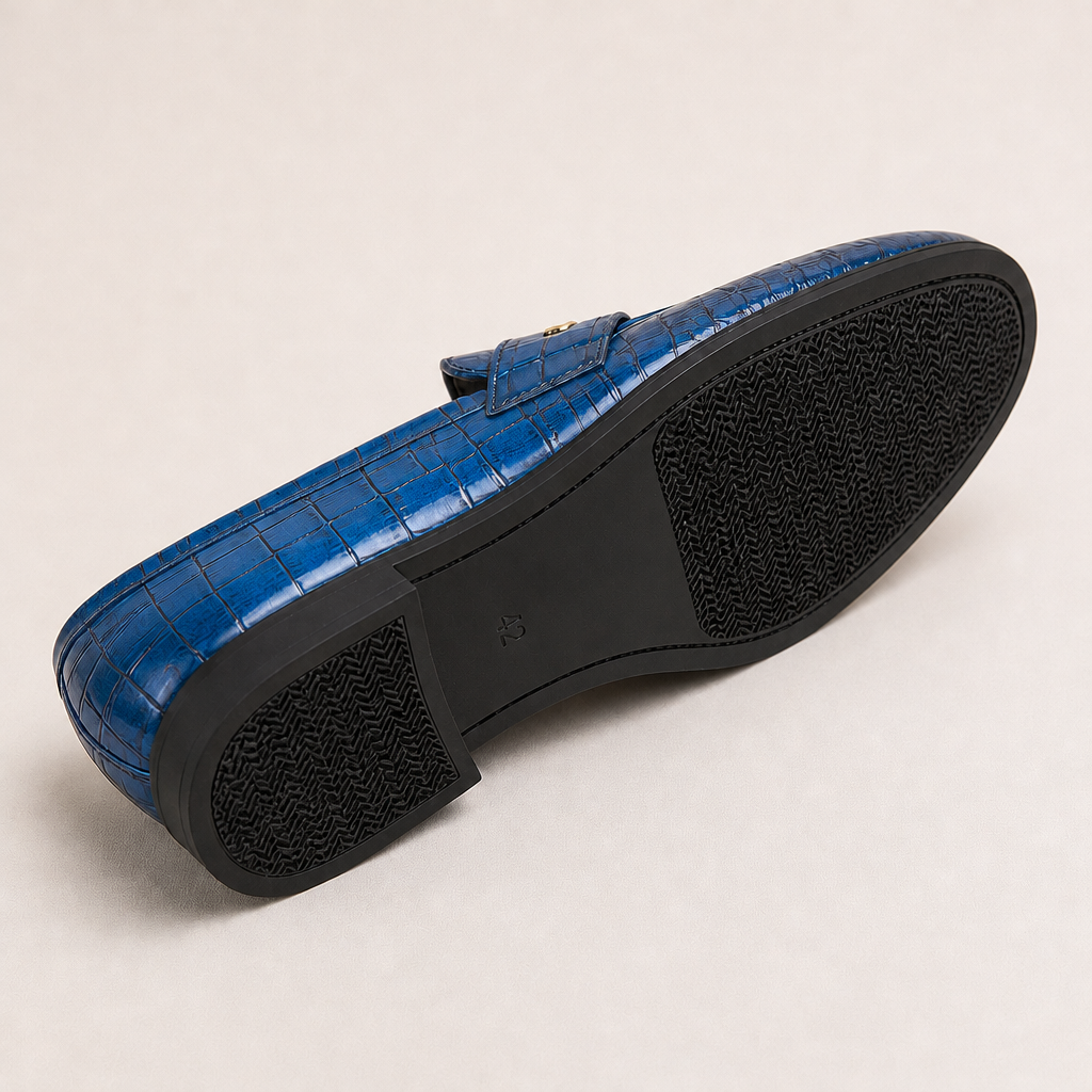 Dorian Modern Leather Loafers — Blue