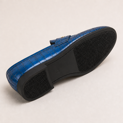 Dorian Modern Leather Loafers — Blue