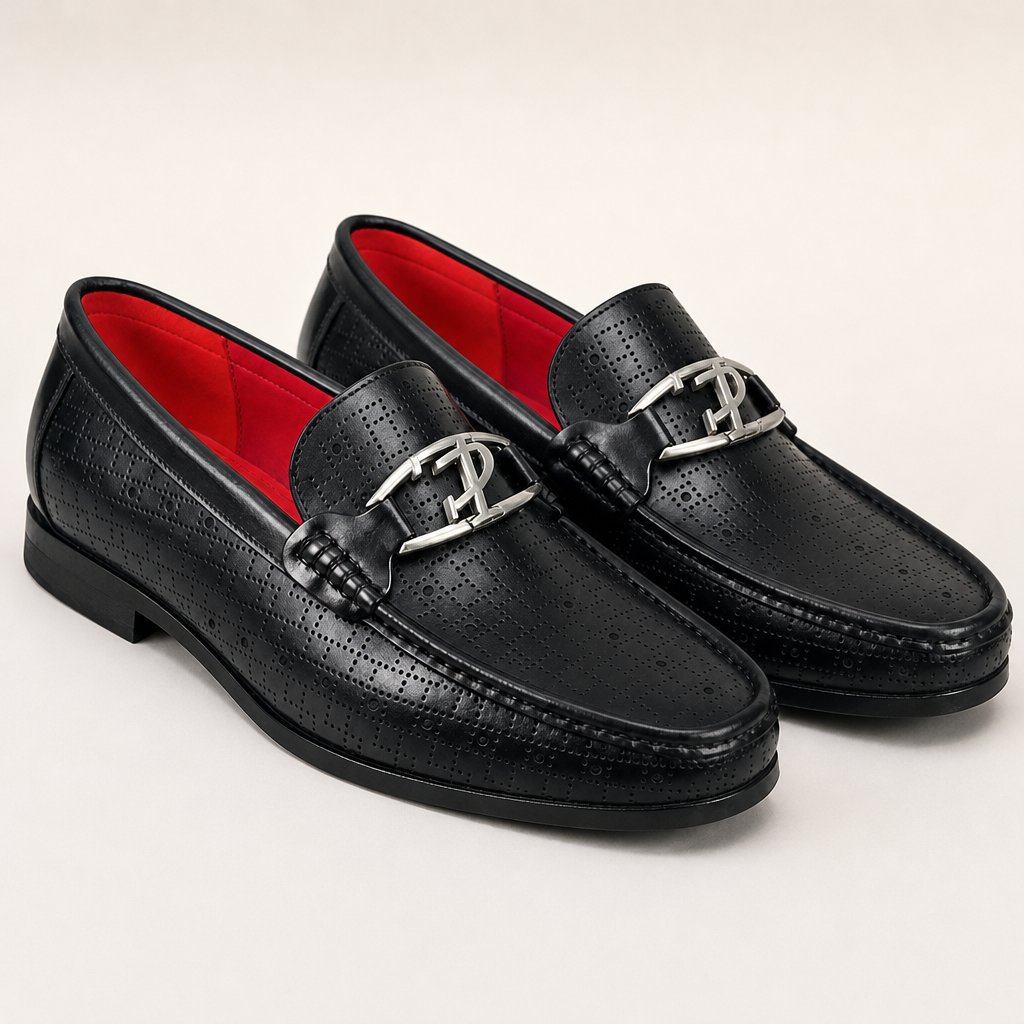Calder Men's Perforated Loafers in Light Brown