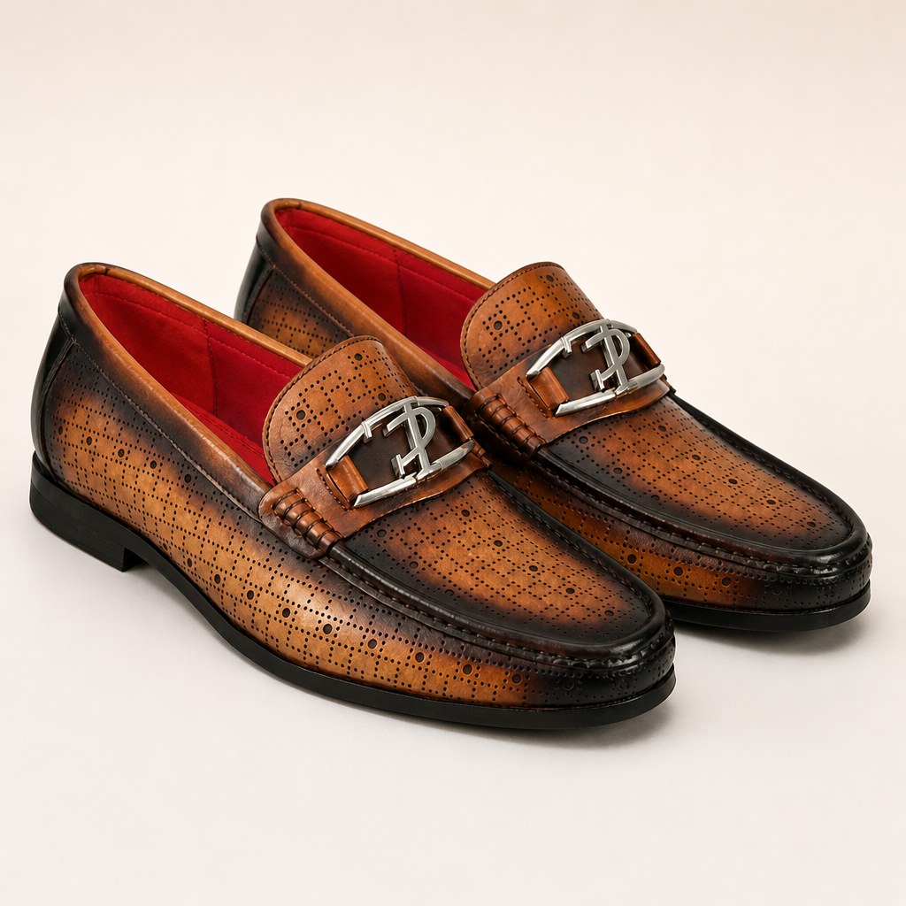 Eldon Men's Gradient Loafers in Light Brown