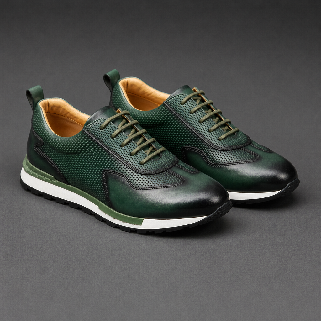 Rowan Men's Modern Leather Derbies in Classic Black
