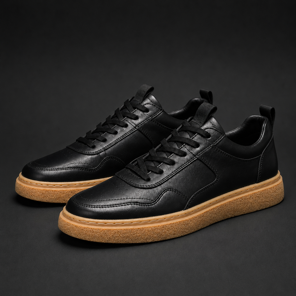 Men's leather sneakers for summer wear