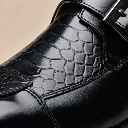 British-inspired men's leather shoes in red