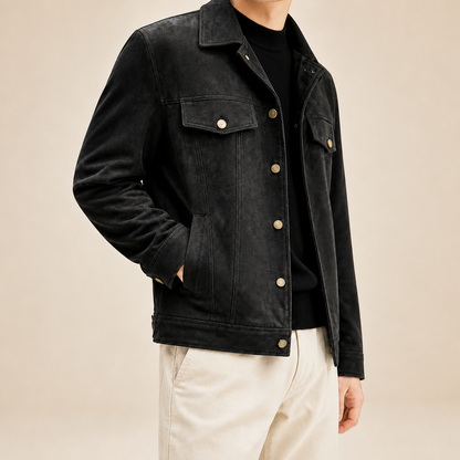 Olive green jacket with tailored fit