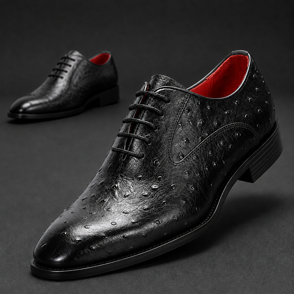 Brown retro leather shoes, slip-resistant sole