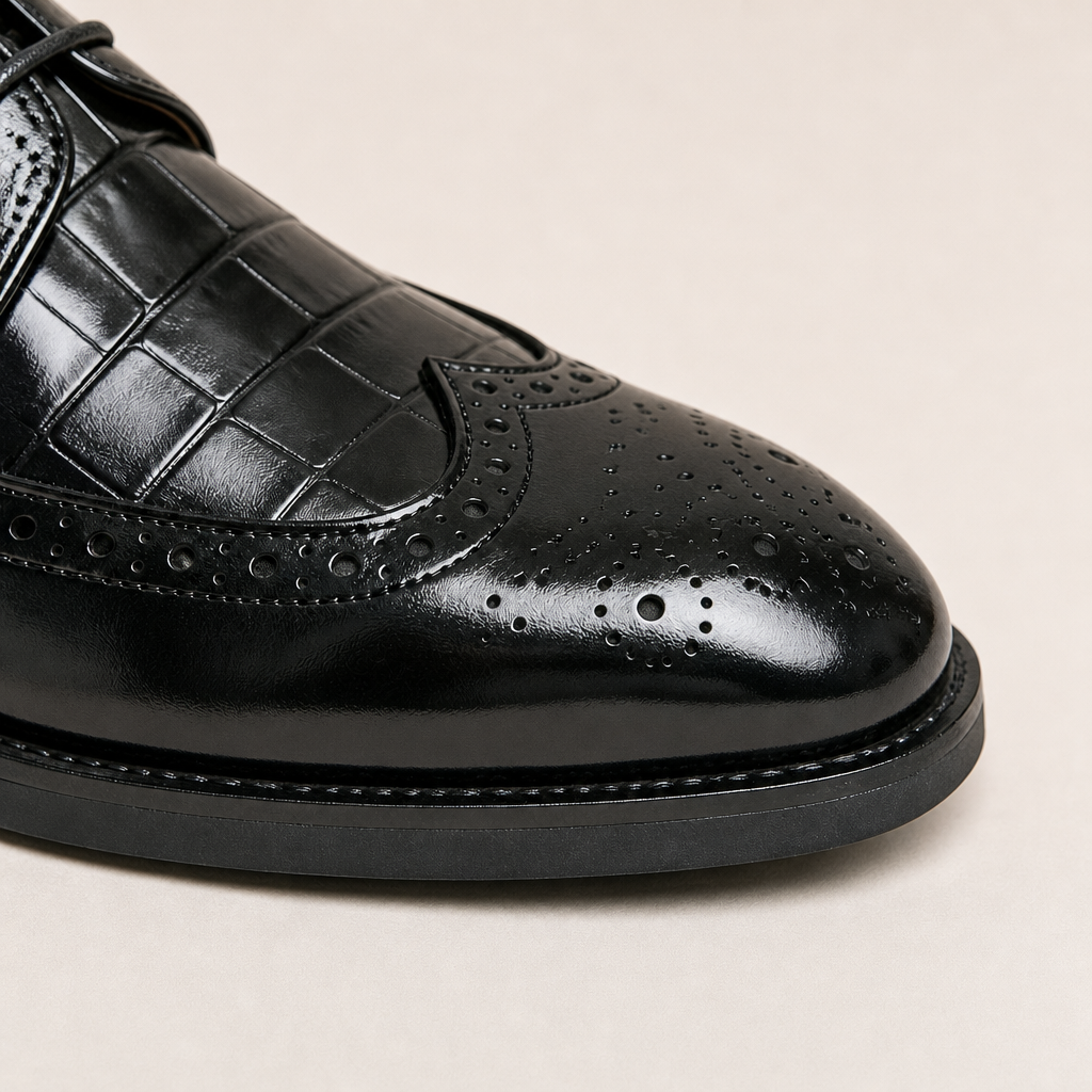 Xander Leather Dress Shoes — Black